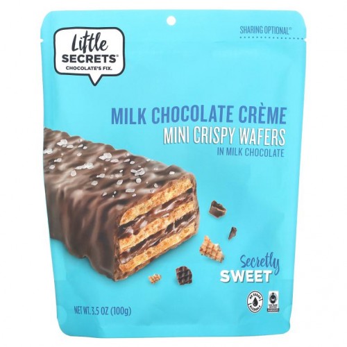 Little Secrets, Mini Crispy Wafers, Milk Chocolate with Sea Salt, 10 Individually Wrapped Minis, 3.5 oz (100 g)
