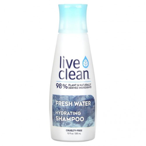Live Clean, 수분 공급 샴푸, 깨끗한 물, 12 액상 온스 (350 ml)