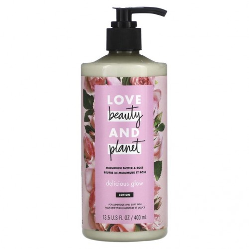 Love Beauty and Planet, 딜리셔스 글로우 바디 로션, 무르무르 버터 & 로즈, 400ml(13.5fl oz)