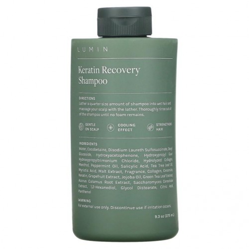 Lumin, Keratin Recovery Shampoo, 9.3 oz (275 ml)