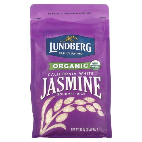 Lundberg, 유기농 캘리니포니아 화이트 재스민 고급 쌀, 907g(32oz)