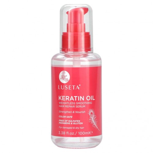 Luseta Beauty, 케라틴 오일, 웨이트리스 스무딩 헤어 리페어 세럼, 100ml(3.38fl oz)