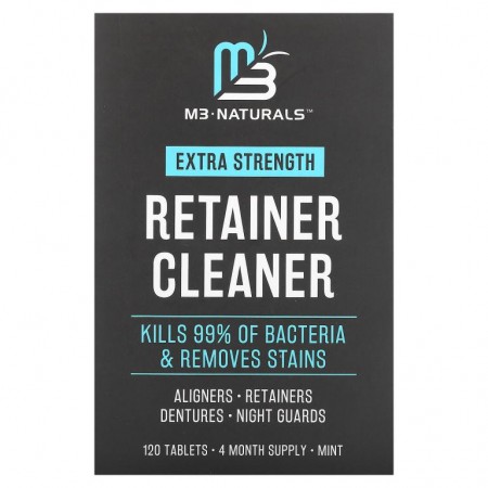 M3 Naturals, 치아교정 장치 클리너, 민트, 120정