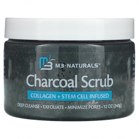 M3 Naturals, Charcoal Scrub, 12 oz (340 g)