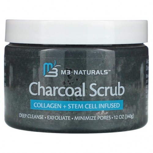 M3 Naturals, Charcoal Scrub, 12 oz (340 g)