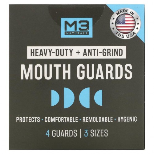 M3 Naturals, Mouth Guards, 3 Sizes, 4 Guards