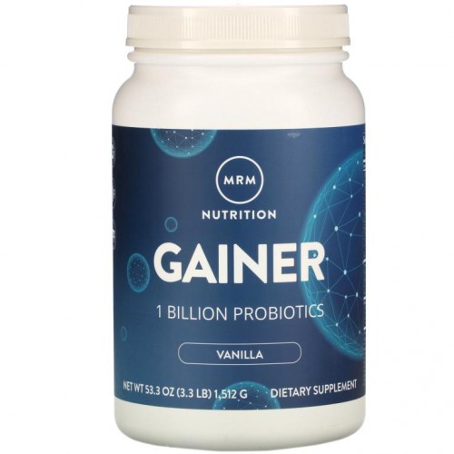 MRM Nutrition, 게이너, 10억 프로바이오틱스, 바닐라, 1,512g(3.3lb)