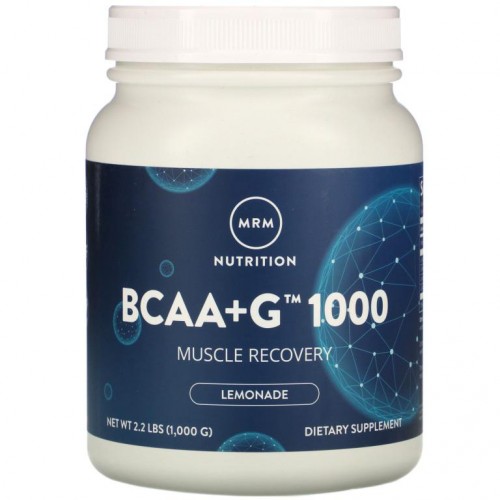 MRM Nutrition, BCAA+G 1000, 레모네이드, 1,000g(2.2lbs)