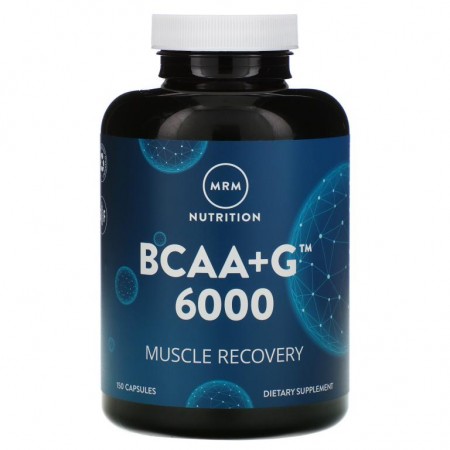 MRM Nutrition, BCAA+G 6000, 캡슐 150정