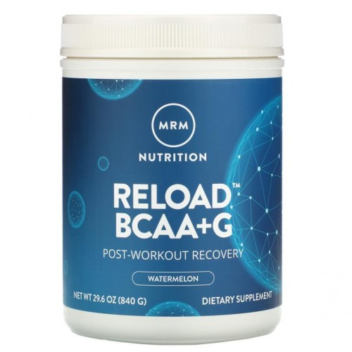 MRM Nutrition, Reload BCAA + G, 운동 후 회복, 수박, 840g(29.6oz)