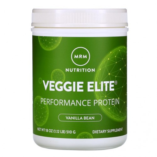 MRM Nutrition, Smooth Veggie Elite Performance Protein, Vanilla Bean, 18 oz (510 g)