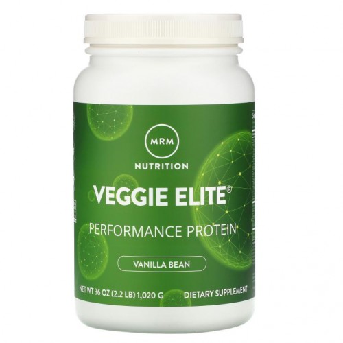 MRM Nutrition, Veggie Elite, 퍼포먼스 단백질, 바닐라 빈, 1,020g(2.2lbs)