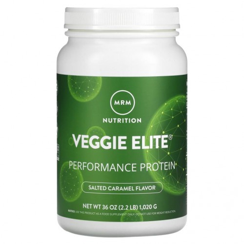 MRM Nutrition, Veggie Elite 퍼포먼스 프로틴, 솔티드 카라멜, 1,020g(2.2lb)