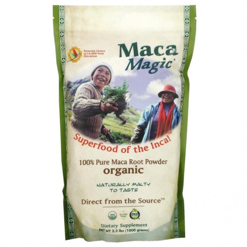 Maca Magic, 유기농 100% 천연 마카 뿌리 분말, 1,000g(2.2lb)