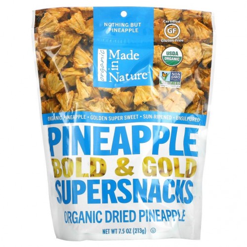 Made in Nature, 파인애플, 건조 & 무가황, 213g(7.5oz)