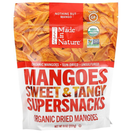 Made in Nature, 유기농 건망고, 새콤 달콤 슈퍼스낵, 227g(8oz)
