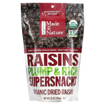 Made in Nature, 유기농 건포도, 영양 만점 슈퍼스낵, 340g(12oz)