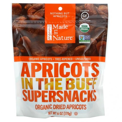 Made in Nature, 유기농, Buff Supersnacks에 들어있는 살구 , 6 oz (170 g)