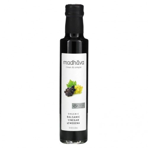 Madhava Natural Sweeteners, 클린 앤 심플, 유기농 모데나 발사믹 식초, 250ml(8.45fl oz)