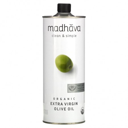 Madhava Natural Sweeteners, 유기농 엑스트라 버진 올리브 오일, 33.8fl oz