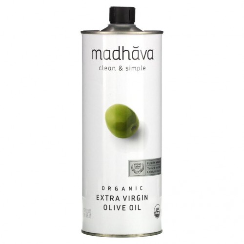 Madhava Natural Sweeteners, 유기농 엑스트라 버진 올리브 오일, 33.8fl oz
