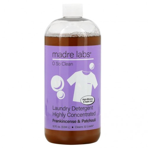 Madre Labs, 고농축 세탁 세제, 유향 및 파촐리 향, 0.94L(32fl oz)