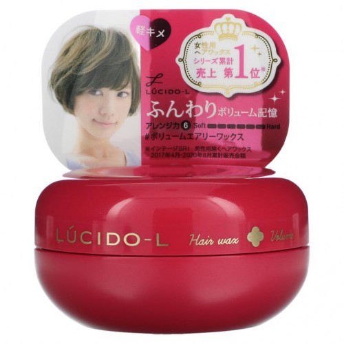 Mandom, Lucido-L, 헤어 스타일링 왁스, 볼륨, 2.1oz(60g)