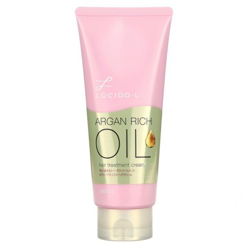Mandom, Lucido-L, 아르간 리치 오일, 헤어 트리트먼트 크림, 5.2fl oz(150g)