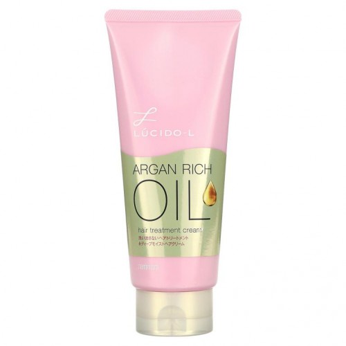 Mandom, Lucido-L, 아르간 리치 오일, 헤어 트리트먼트 크림, 5.2fl oz(150g)