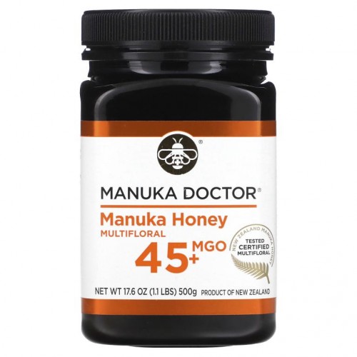 Manuka Doctor, 마누카 꿀 잡화꿀, MGO 45+, 1.1 lbs(500 g)