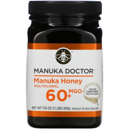 Manuka Doctor, 마누카 꿀 잡화꿀, MGO 60+, 500g(17.6oz)