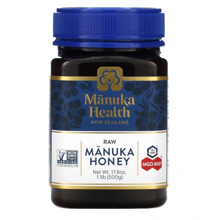 Manuka Health, 마누카 꿀, MGO 400+, 500g(1.1lb)