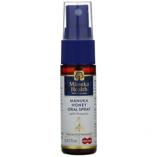Manuka Health, 프로폴리스 함유 마누카 꿀 구강 스프레이, 0.67fl oz
