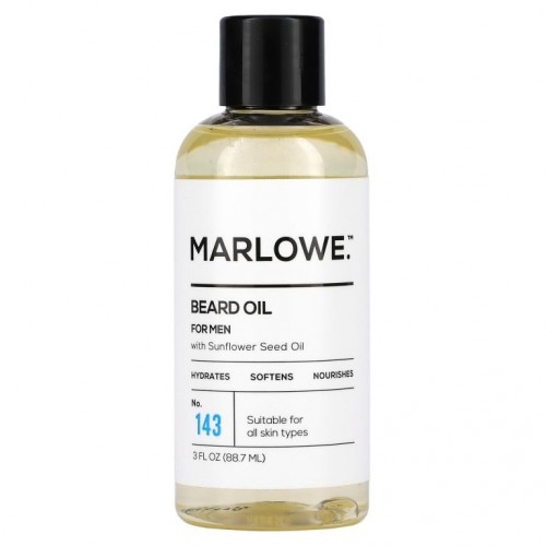 Marlowe, 남성용 비어드 오일, No. 143, 3fl oz(88.7ml)