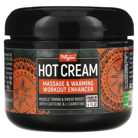 Maryann Organics, Hot-Cream, Massage & Warming  Workout Enhancer, 4 fl oz