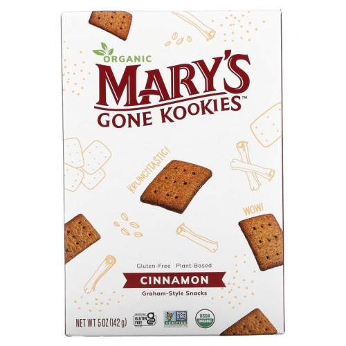 Mary's Gone Crackers, 그레이엄 스타일 스낵, 계피, 142g(5oz)