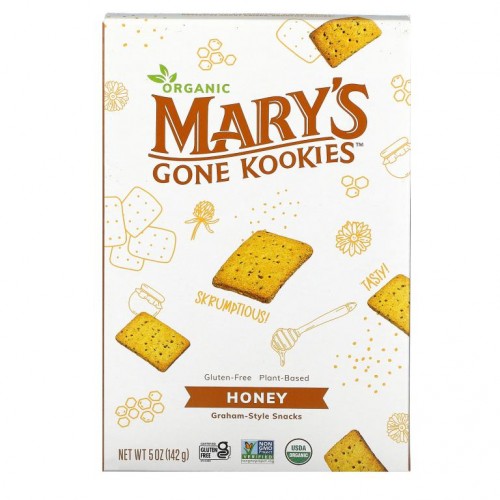 Mary's Gone Crackers, 그레이엄 스타일 스낵, 꿀, 142g(5oz)