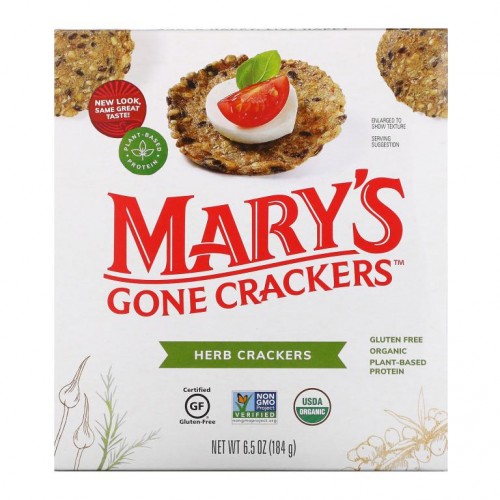 Mary's Gone Crackers, 허브 크래커, 184g(6.5oz)