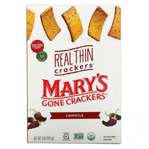 Mary's Gone Crackers, Real Thin Crackers, Chipotle, 5 oz (142 g)