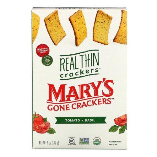 Mary's Gone Crackers, Real Thin Crackers, Tomato & Basil, 5 oz (142 g)