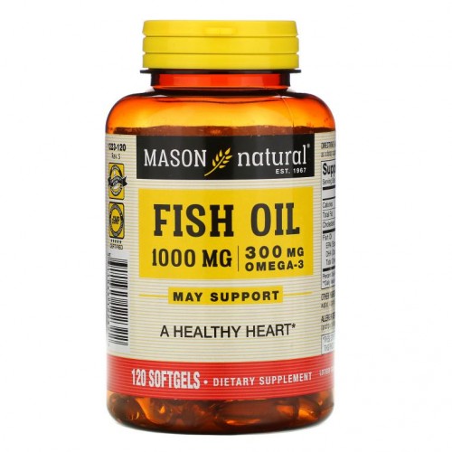 Mason Natural, 피쉬 오일, 1,000mg, 소프트젤 120정