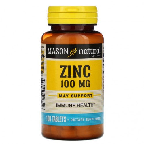 Mason Natural, 아연, 100mg, 100정
