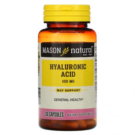 Mason Natural, 하이알루론산, 100mg, 캡슐 30정