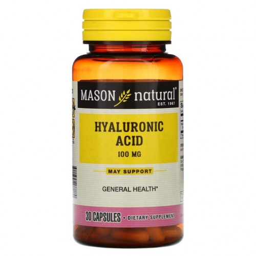 Mason Natural, 하이알루론산, 100mg, 캡슐 30정