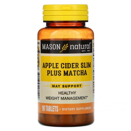 Mason Natural, 사과식초 슬림 말차, 90정