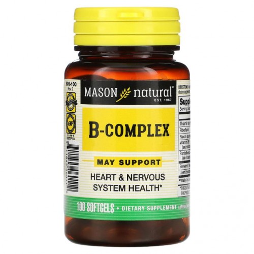 Mason Natural, B 복합체, 소프트젤 100정