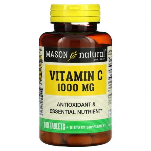 Mason Natural, 비타민C, 1,000mg, 100정