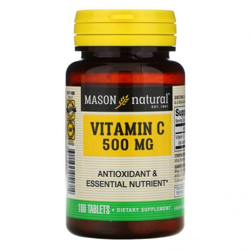 Mason Natural, 비타민C, 500mg, 100정
