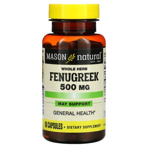 Mason Natural, Fenugreek, 500 mg, 90 Capsules