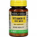 Mason Natural, 비타민 K, 100mcg, 100정